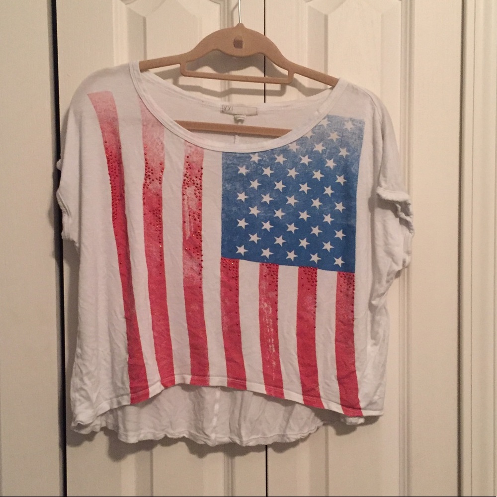 Stripes and stars crop top